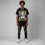 Tour Yellow 4s DopeSkill Oversize Print T-Shirt Build in Silence Graphic