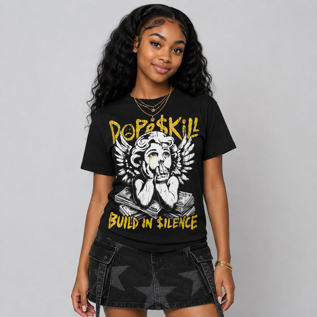 Tour Yellow 4s DopeSkill Oversize Print T-Shirt Build in Silence Graphic