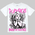 Triple Pink Dunk DopeSkill Oversize Print T-Shirt Build in Silence Graphic