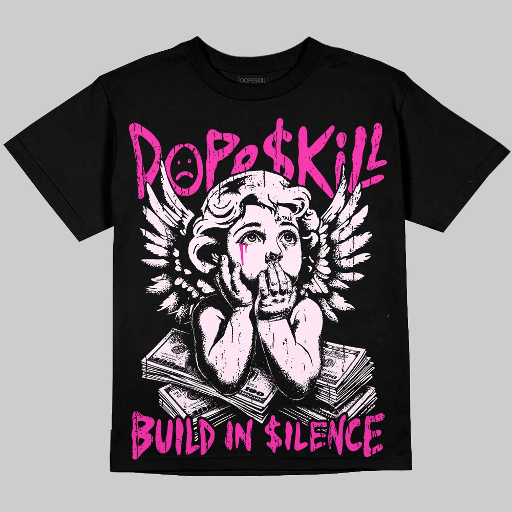 Triple Pink Dunk DopeSkill Oversize Print T-Shirt Build in Silence Graphic
