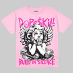 Triple Pink Dunk DopeSkill Oversize Print T-Shirt Build in Silence Graphic