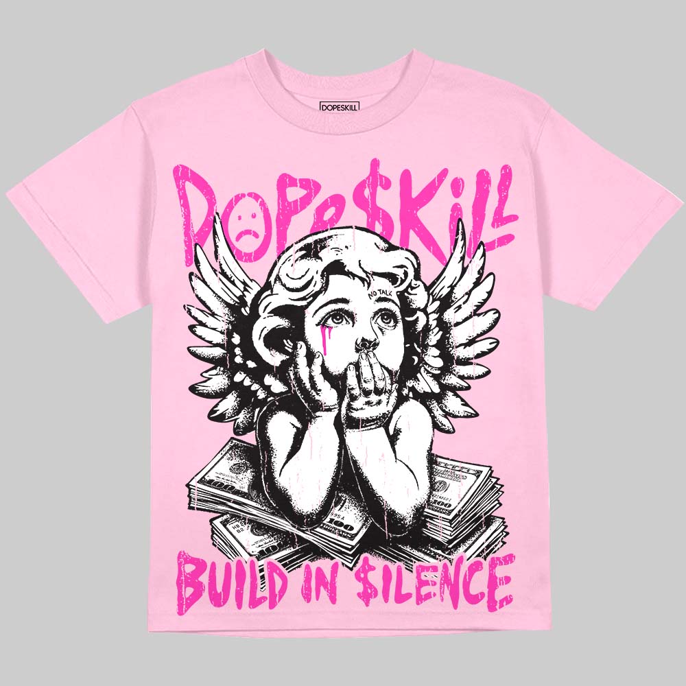 Triple Pink Dunk DopeSkill Oversize Print T-Shirt Build in Silence Graphic