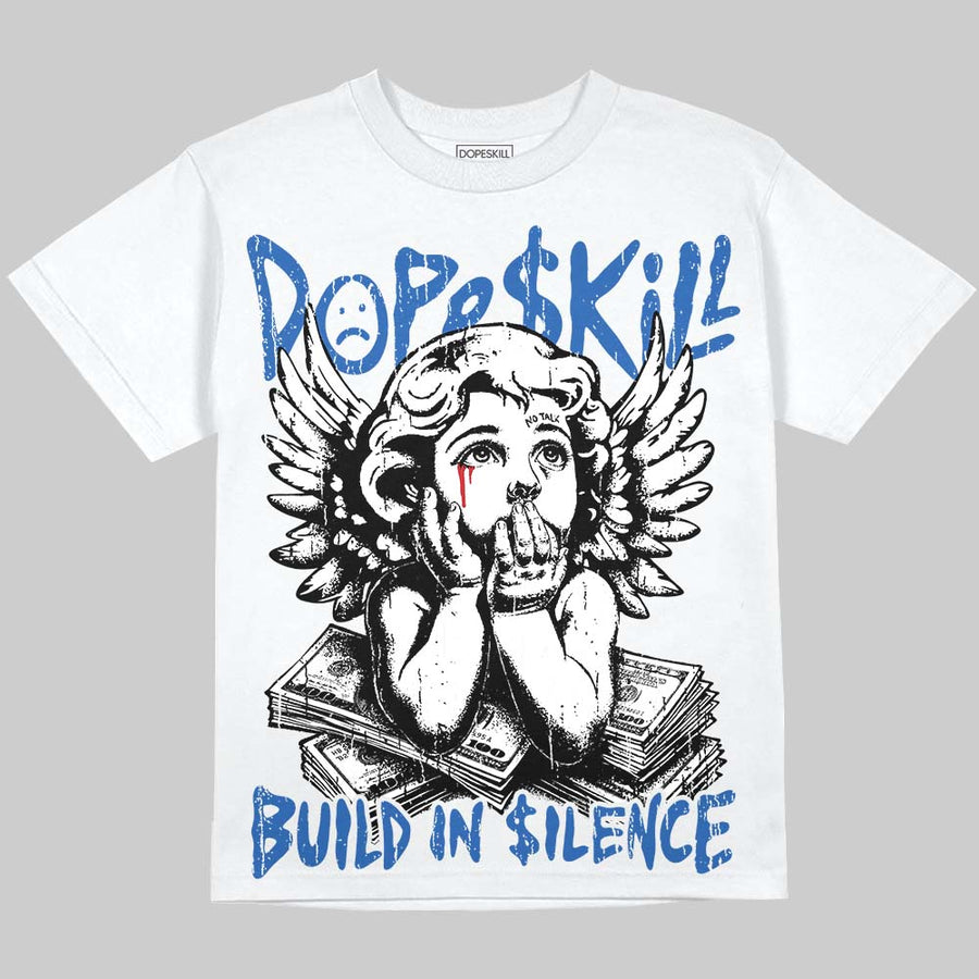 True Blue 3s ChanceGift Oversize Print T-Shirt Build in Silence Graphic