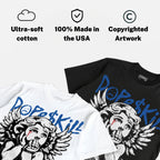 True Blue 3s DopeSkill Oversize Print T-Shirt Build in Silence Graphic