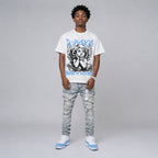 UNC 11s DopeSkill Oversize Print T-Shirt Build in Silence Graphic