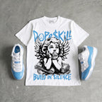 UNC 11s DopeSkill Oversize Print T-Shirt Build in Silence Graphic