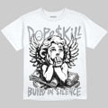 Wolf Grey 5s DopeSkill Oversize Print T-Shirt Build in Silence Graphic