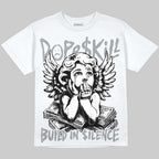 Wolf Grey 5s DopeSkill Oversize Print T-Shirt Build in Silence Graphic