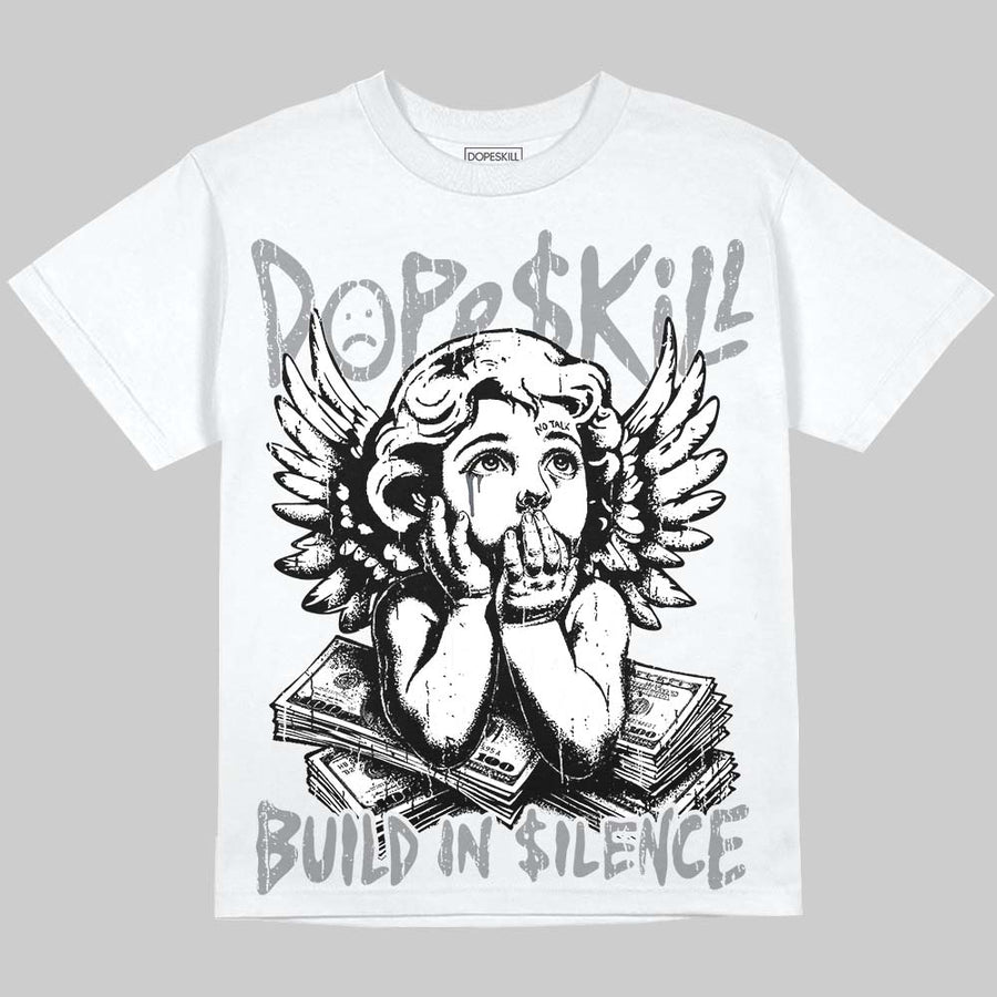 Wolf Grey 5s ChanceGift Oversize Print T-Shirt Build in Silence Graphic