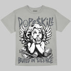 Wolf Grey 5s DopeSkill Oversize Print T-Shirt Build in Silence Graphic