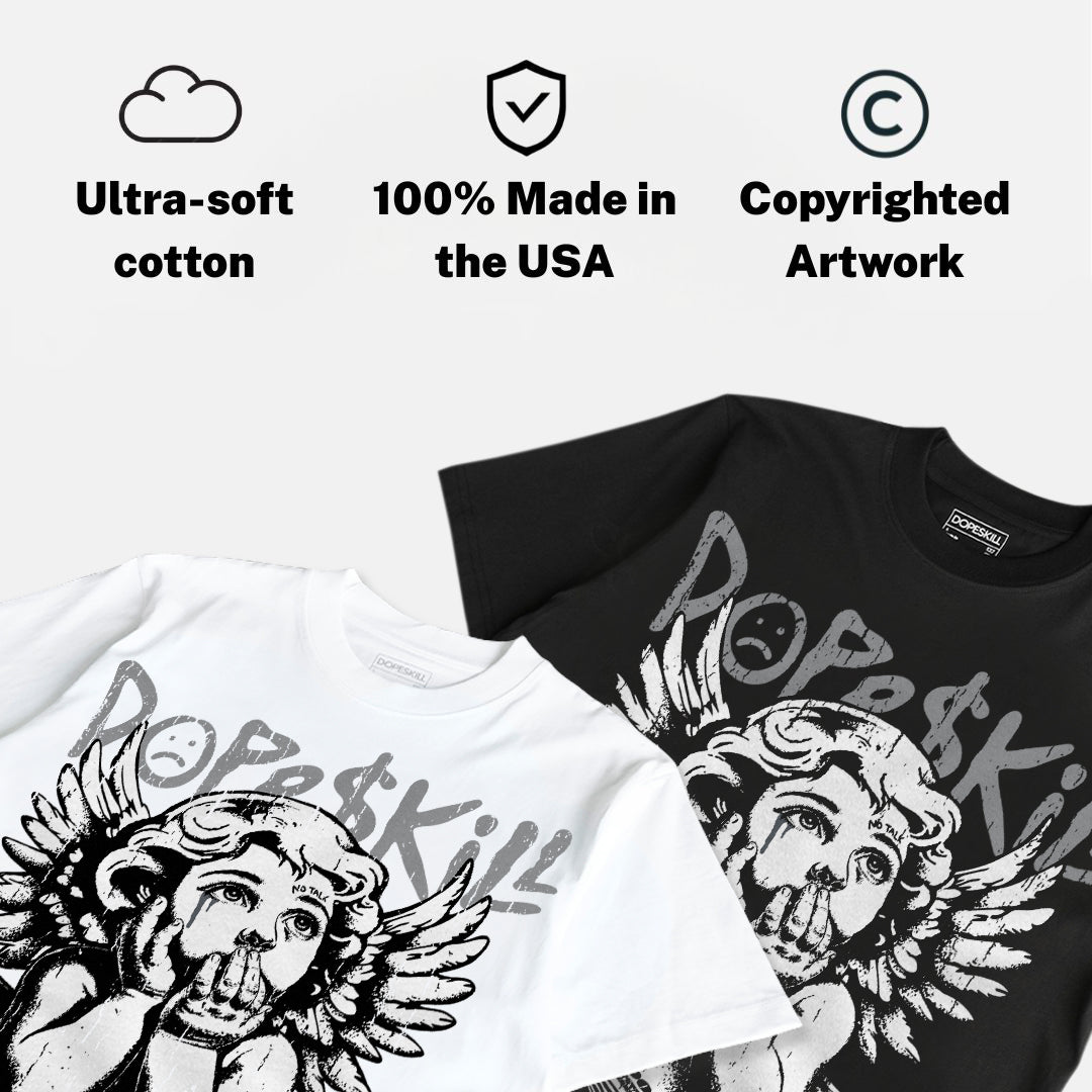 Wolf Grey 5s DopeSkill Oversize Print T-Shirt Build in Silence Graphic