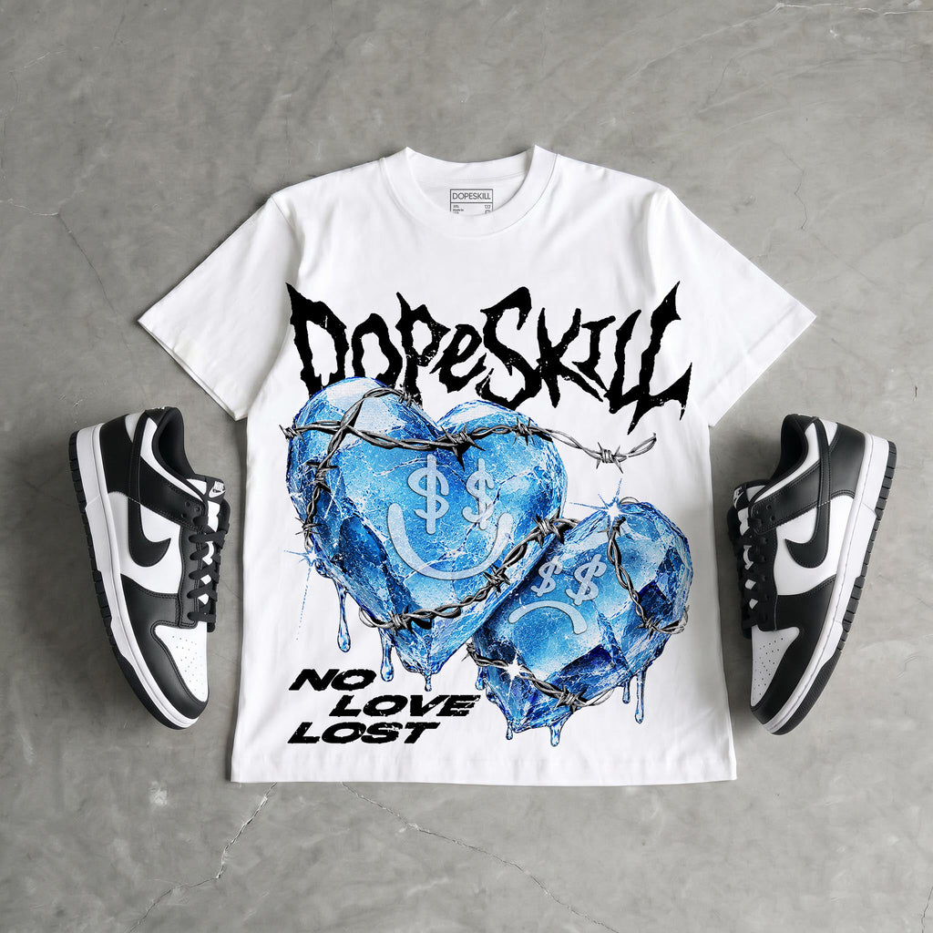 Dunk Panda White Black DopeSkill Oversize Print T-Shirt No Love Lost Graphic