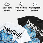 Dunk Panda White Black DopeSkill Oversize Print T-Shirt No Love Lost Graphic