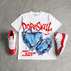 Cherry 11s DopeSkill Oversize Print T-Shirt No Love Lost Graphic