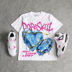 Comic 4s DopeSkill Oversize Print T-Shirt No Love Lost Graphic