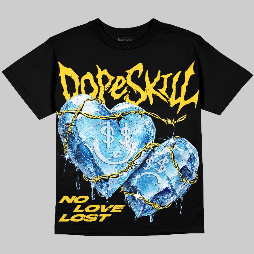 Black Tour Yellow AJ 4 Thunder DopeSkill Oversize Print T-Shirt No Love Lost Graphic