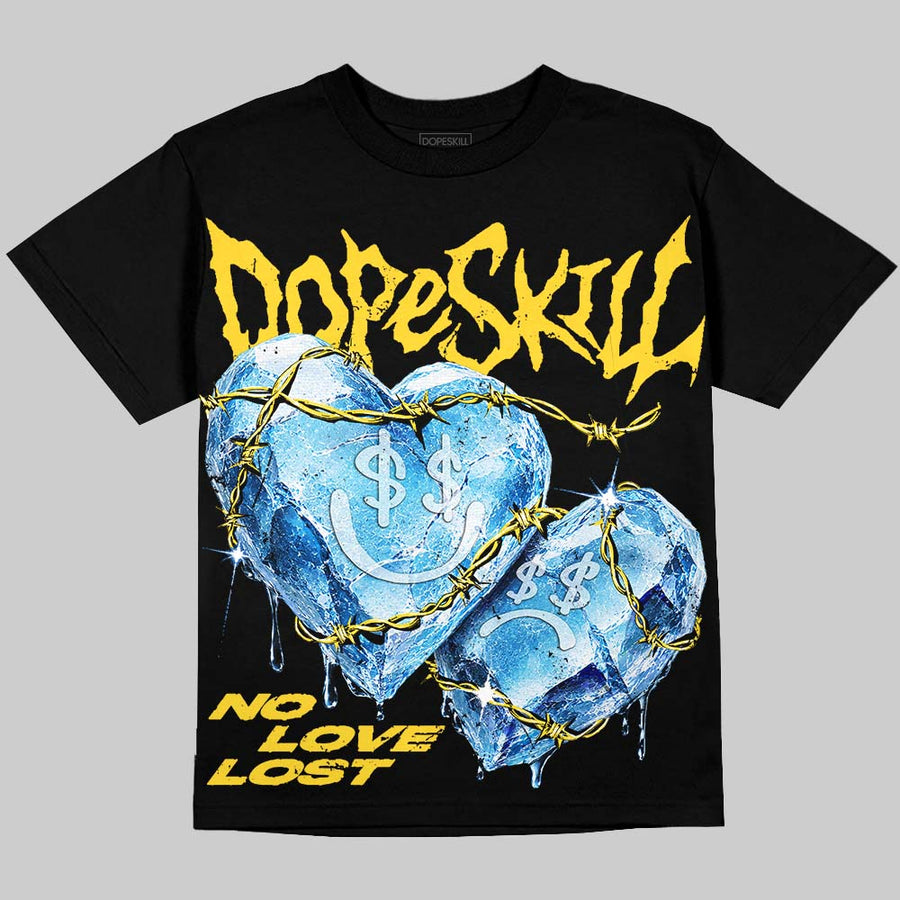 Schwarz Gelb AJ 4 Thunder ChanceGift Oversize T-Shirt No Love Lost Grafik