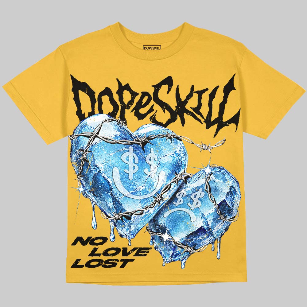 Black Tour Yellow AJ 4 Thunder DopeSkill Oversize Print T-Shirt No Love Lost Graphic