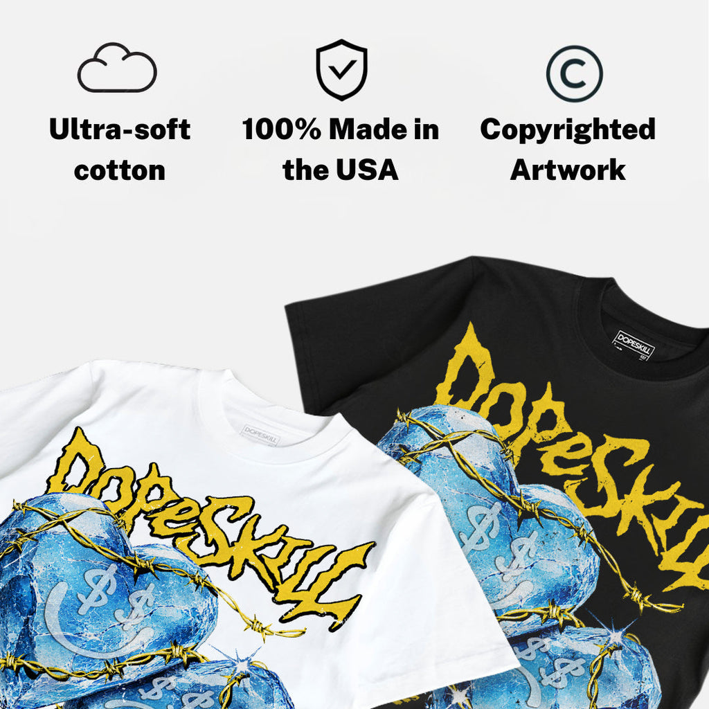 Black Tour Yellow AJ 4 Thunder DopeSkill Oversize Print T-Shirt No Love Lost Graphic