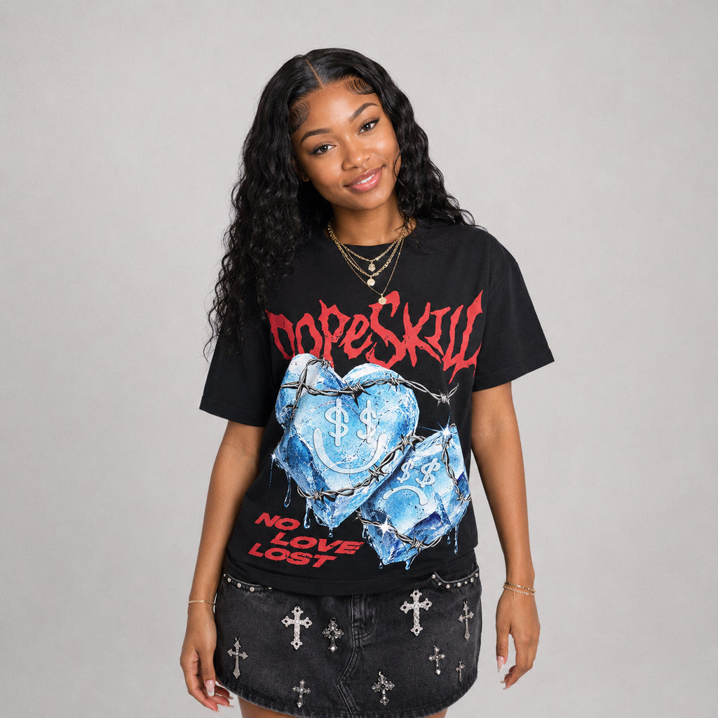 Toro Bravo 4s DopeSkill Oversize Print T-Shirt No Love Lost Graphic