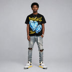 Tour Yellow 4s DopeSkill Oversize Print T-Shirt No Love Lost Graphic
