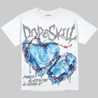 True Blue 3s DopeSkill Oversize Print T-Shirt No Love Lost Graphic