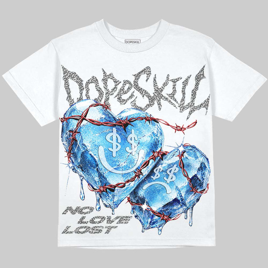 True Blue 3s ChanceGift Oversize Print T-Shirt No Love Lost Graphic