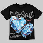 True Blue 3s DopeSkill Oversize Print T-Shirt No Love Lost Graphic