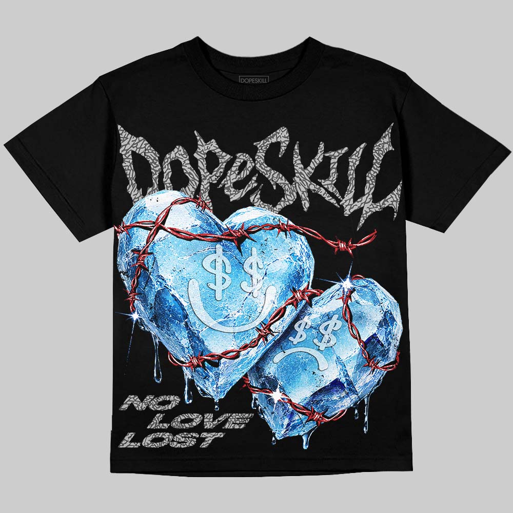 True Blue 3s DopeSkill Oversize Print T-Shirt No Love Lost Graphic