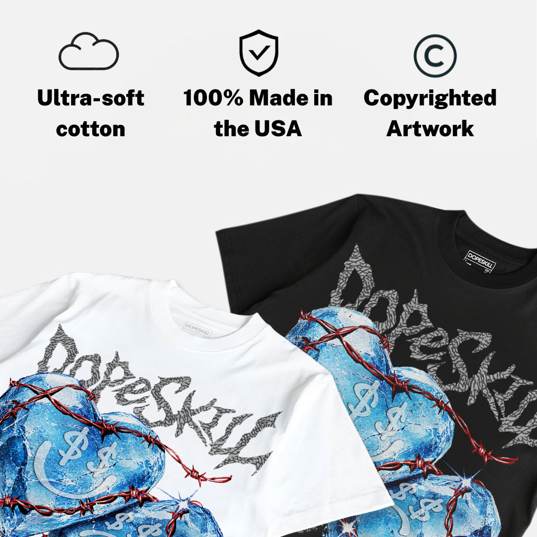 True Blue 3s DopeSkill Oversize Print T-Shirt No Love Lost Graphic