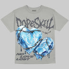 Wolf Grey 5s DopeSkill Oversize Print T-Shirt No Love Lost Graphic