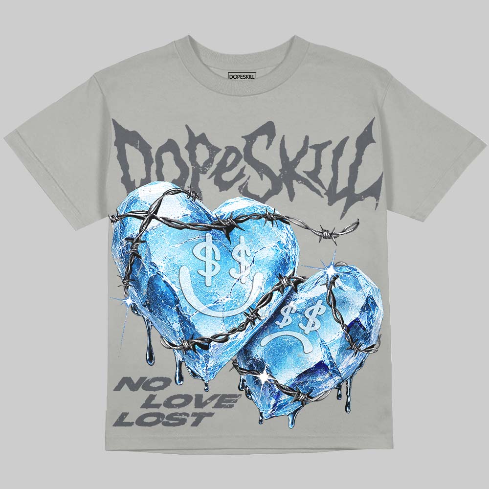 Wolf Grey 5s DopeSkill Oversize Print T-Shirt No Love Lost Graphic