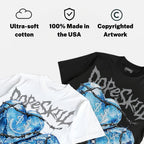 Wolf Grey 5s DopeSkill Oversize Print T-Shirt No Love Lost Graphic