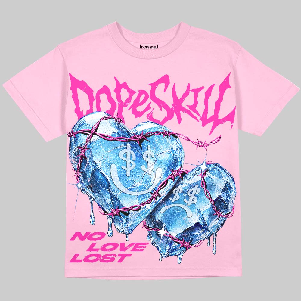 Triple Pink Dunk DopeSkill Oversize Print T-Shirt No Love Lost Graphic
