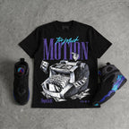 Aqua 8s DopeSkill T-Shirt Too Much Motion Graphic
