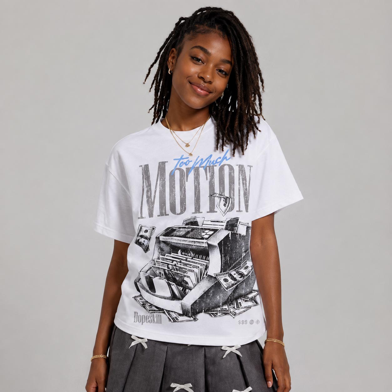 Cool Grey 11s DopeSkill T-Shirt Too Much Motion Graphic