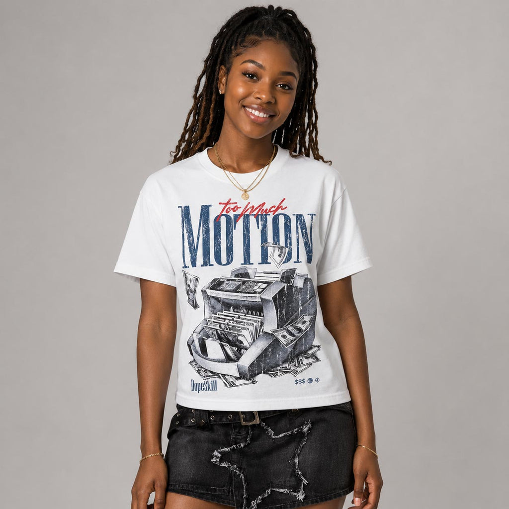 French Blue 12s DopeSkill T-Shirt Too Much Motion Graphic