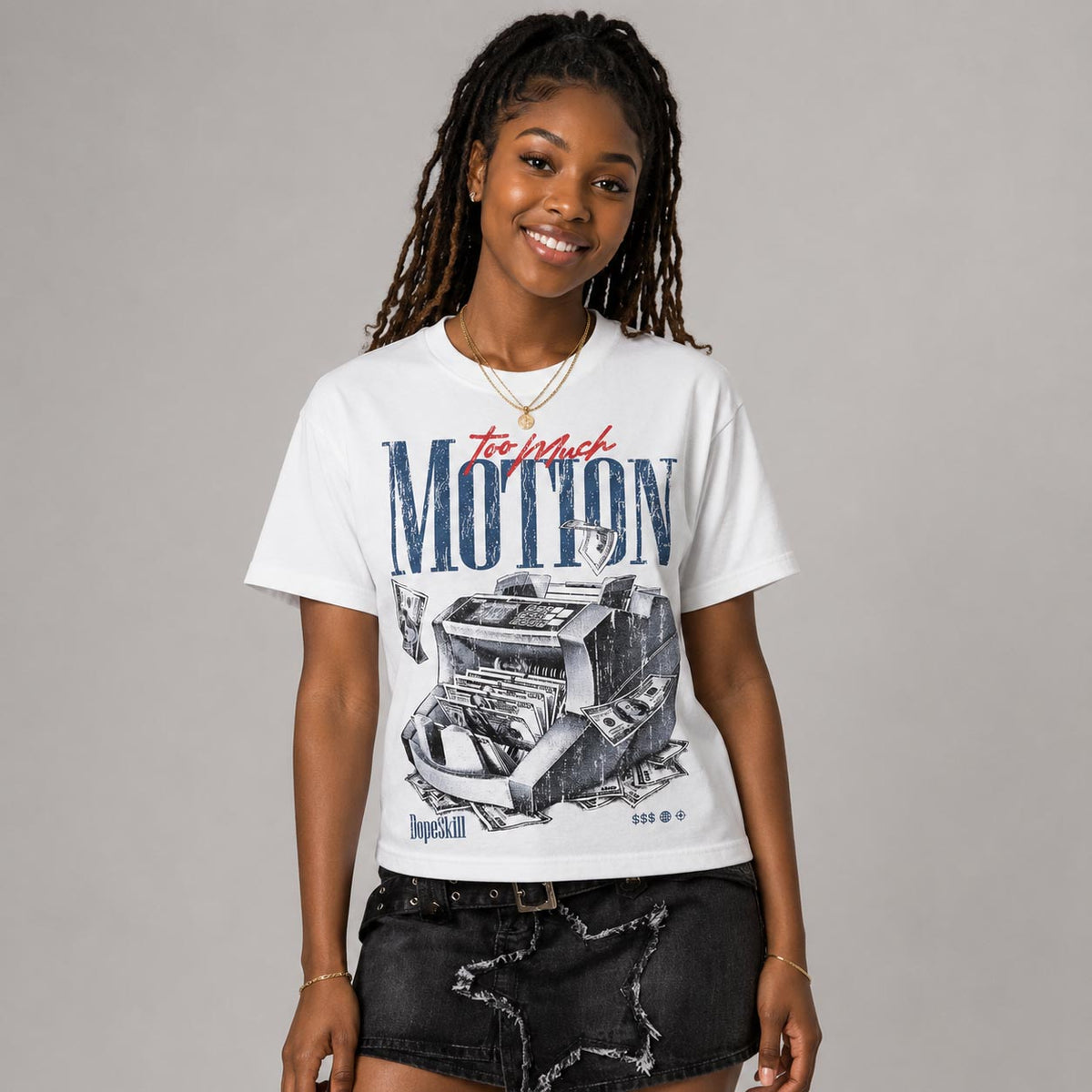 French Blue 12s DopeSkill T-Shirt Too Much Motion Graphic