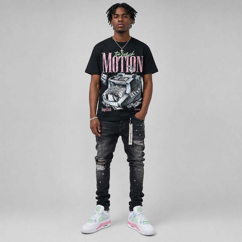 Medium Soft Pink 4s DopeSkill T-Shirt Too Much Motion Graphic