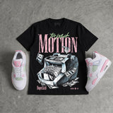 Medium Soft Pink 4s DopeSkill T-Shirt Too Much Motion Graphic