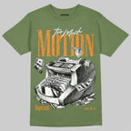 Olive 5s DopeSkill T-Shirt Too Much Motion Graphic