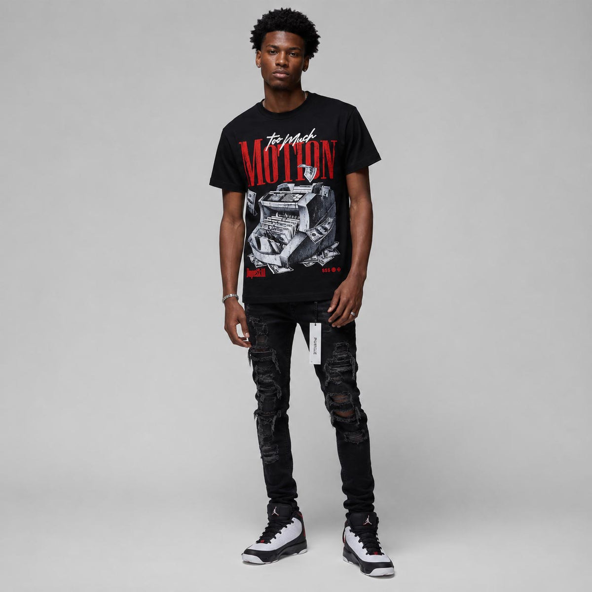 Space Jam 9s DopeSkill T-Shirt Too Much Motion Graphic