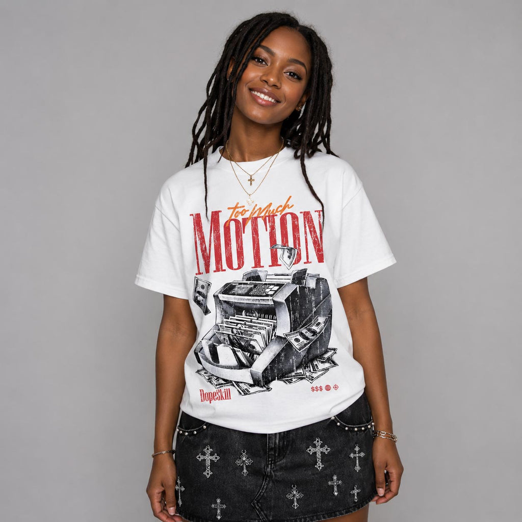 Sunset 5s DopeSkill T-Shirt Too Much Motion Graphic