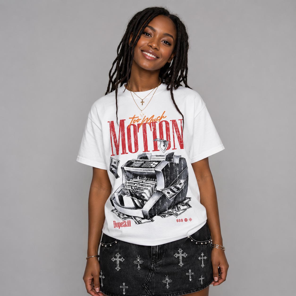 Sunset 5s DopeSkill T-Shirt Too Much Motion Graphic