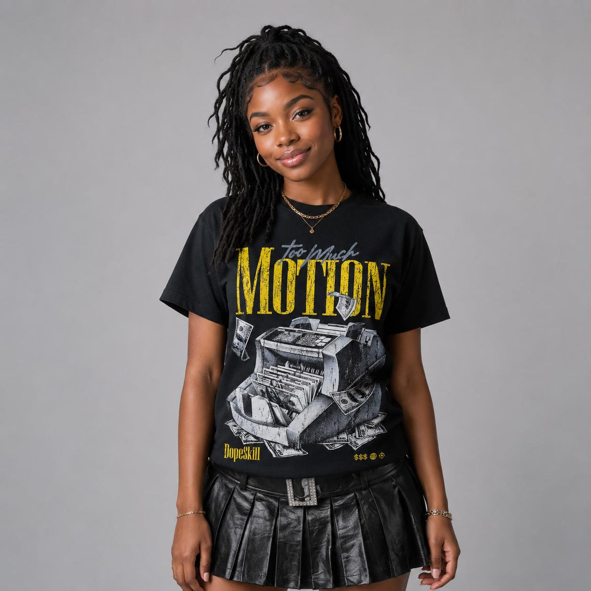 Tour Yellow 4s DopeSkill T-Shirt Too Much Motion Graphic