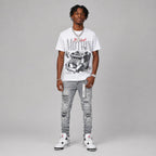 White Cement 4s DopeSkill T-Shirt Too Much Motion Graphic