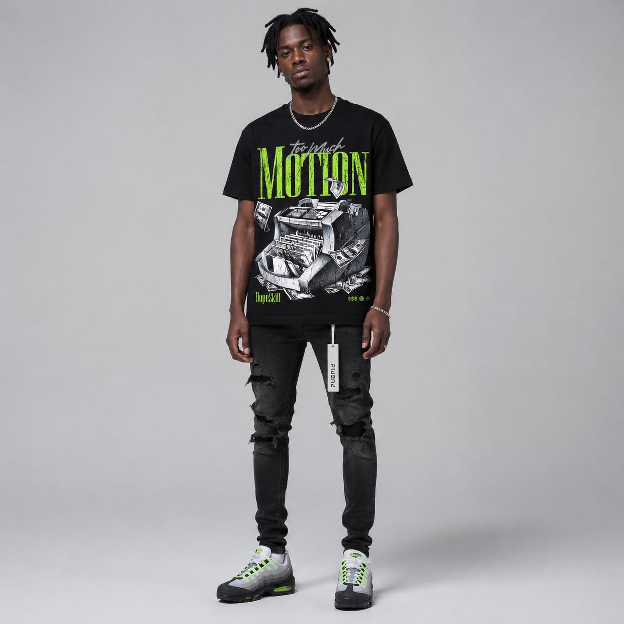 Max 95 OG 'Neon' DopeSkill T-Shirt Too Much Motion Graphic