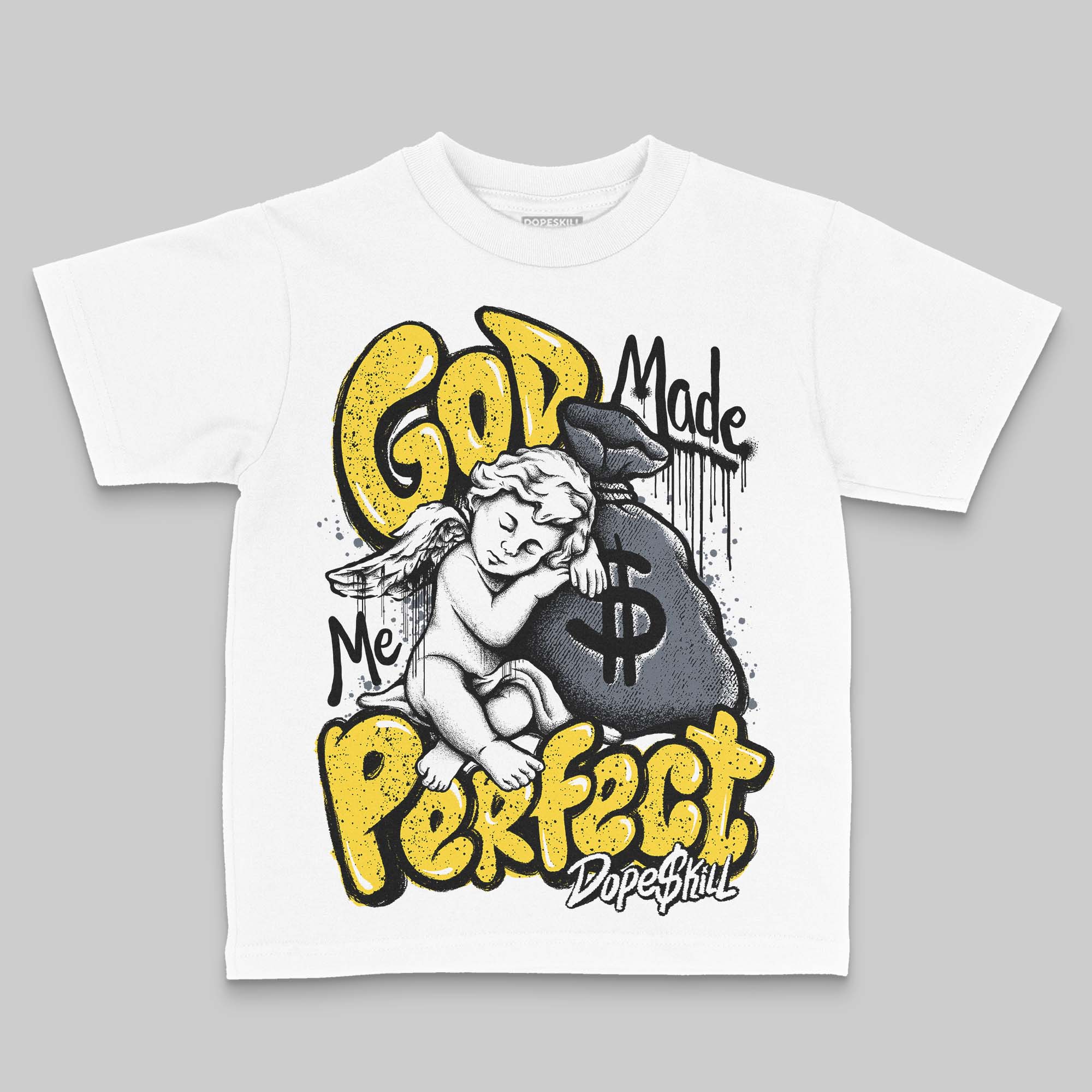Tour Yellow 4s DopeSkill Toddler Kids T-shirt God Made Me Perfect Graphic