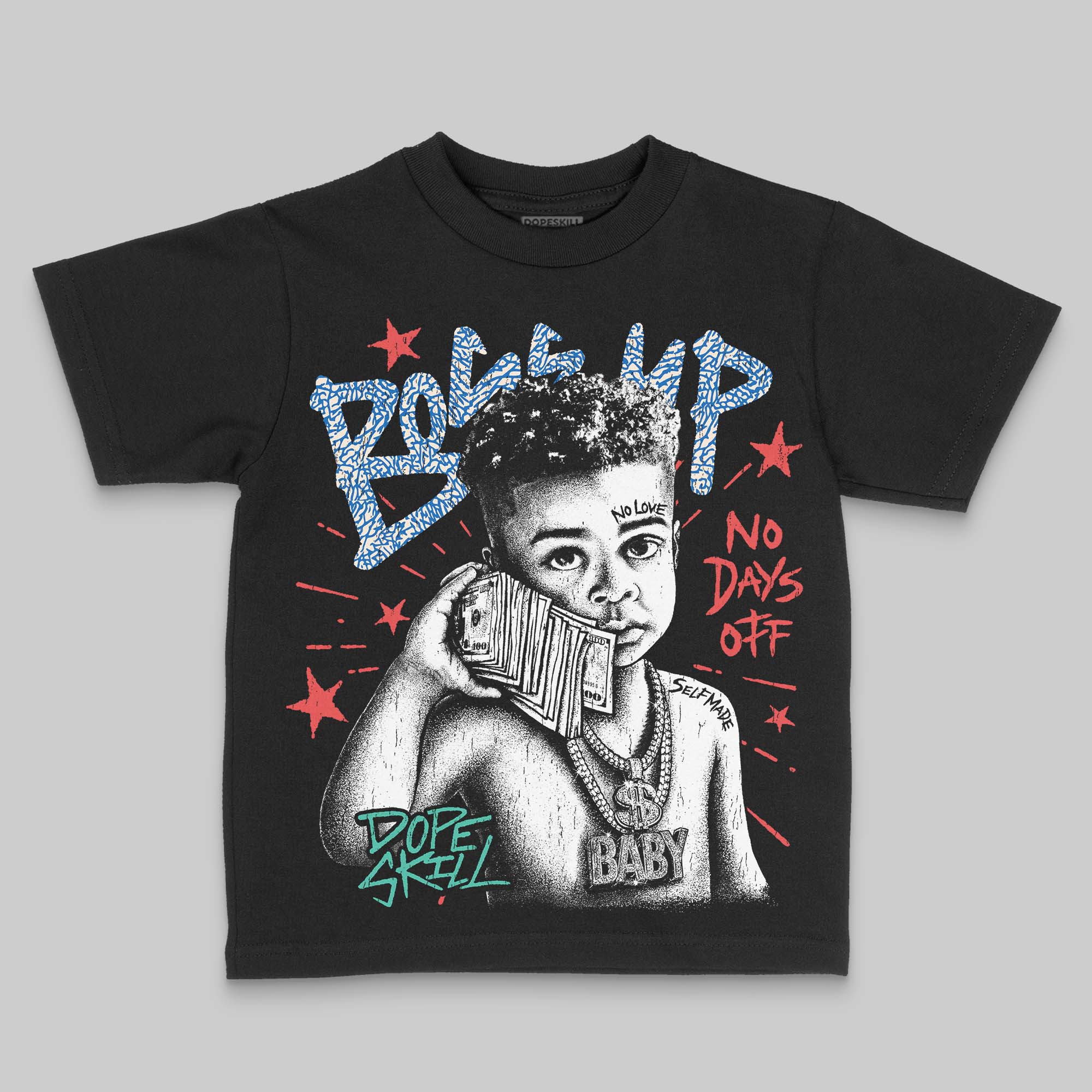 Chalk 3s DopeSkill Toddler Kids T-shirt Boss Up Graphic