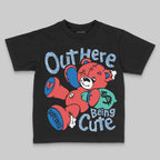 Chalk 3s DopeSkill Toddler Kids T-shirt Out Here Being Cute Graphic